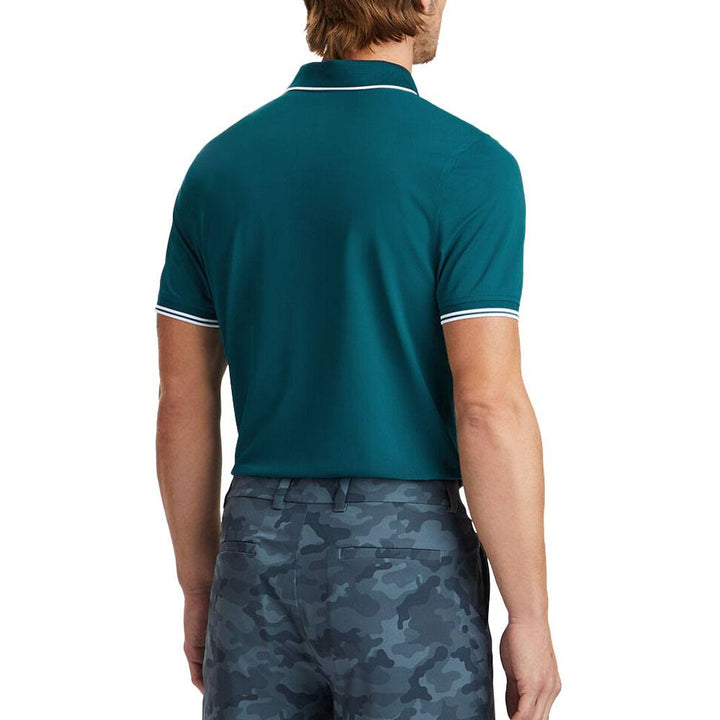 Gfore Rib Collar Tech Pique Golf Polo Spruce - SP24