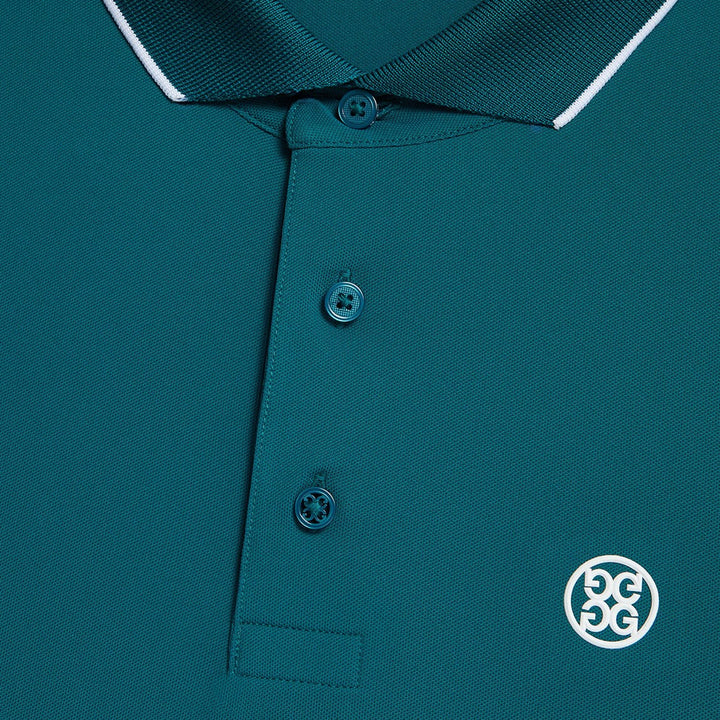 Gfore Rib Collar Tech Pique Golf Polo Spruce - SP24