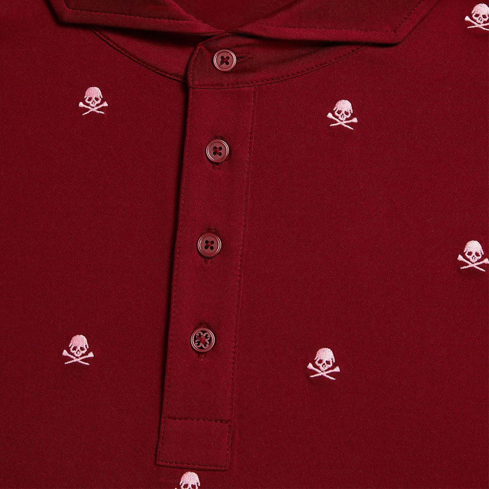 Gfore Embroidered Skull & Tees Tech Jersey Golf Polo 2024