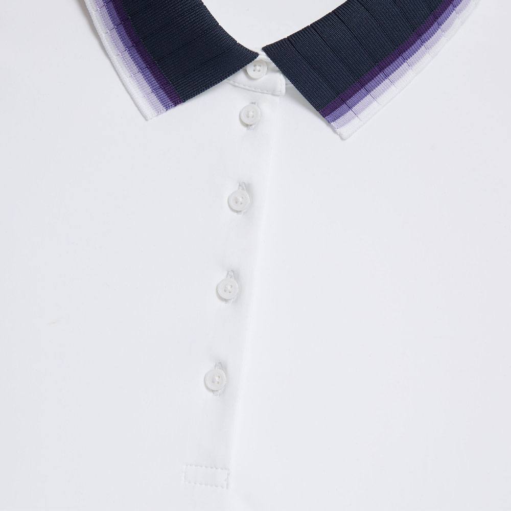 Gfore Contrast Silky Tech Nylon Golf Polo Snow - SP24 Women