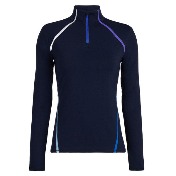 Gfore Colour Block Luxe Staple Quarter Zip Golf Pullover Twilight - SP24 Women