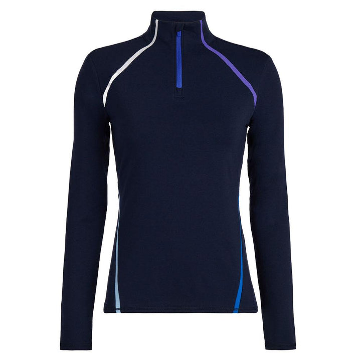 Gfore Colour Block Luxe Staple Quarter Zip Golf Pullover Twilight - SP24 Women