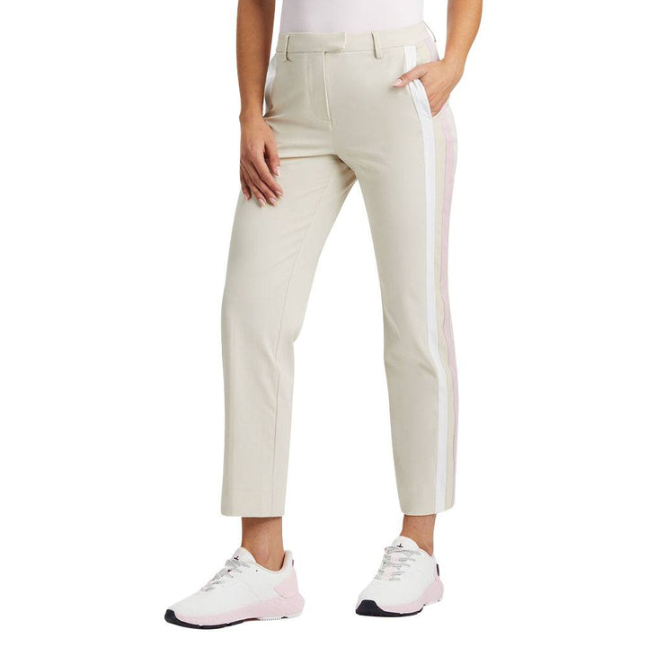 Gfore Side Stripe Stretch Technical Twill Golf Pants Stone/Pink - SP24 Women