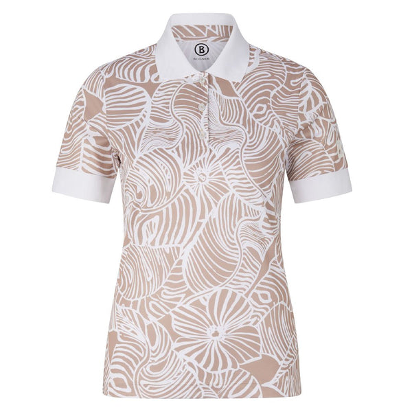 Bogner Deloris Golf Polo Beige/White - SS24 Women