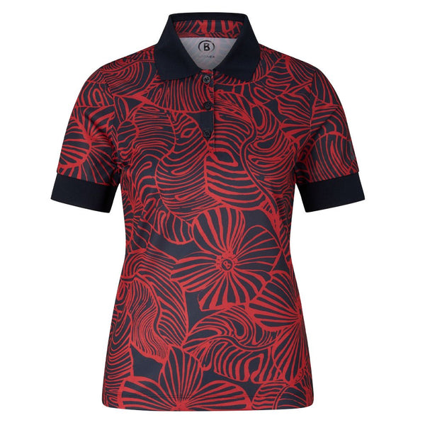 Bogner Deloris Golf Polo Red/Navy Blue - SS24 Women