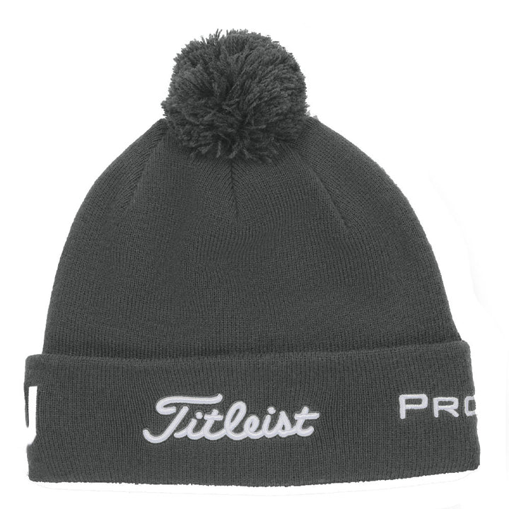 Titleist Tour Pom Pom Golf Beanie Charcoal/White - 24 Men