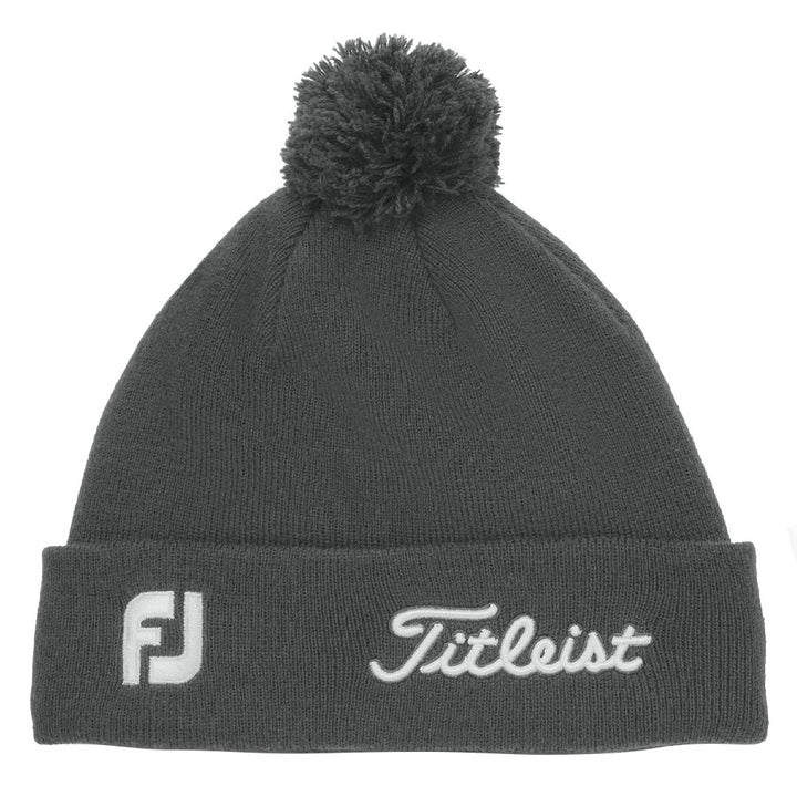 Titleist Tour Pom Pom Golf Beanie Charcoal/White - 24 Men