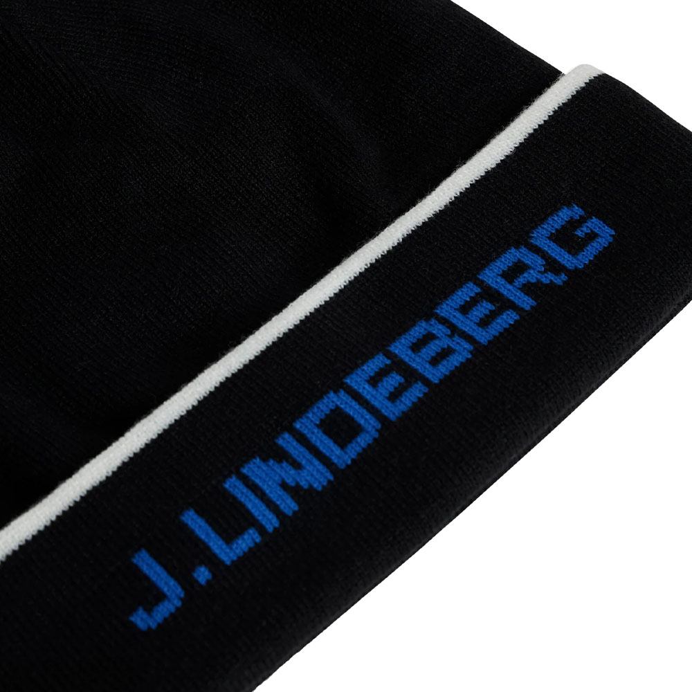 J.Lindeberg Stripe Golf Beanie Black - 23