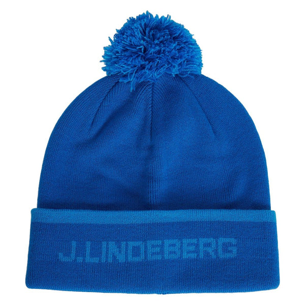 J.Lindeberg Stripe Golf Beanie Nautical Blue - FW24