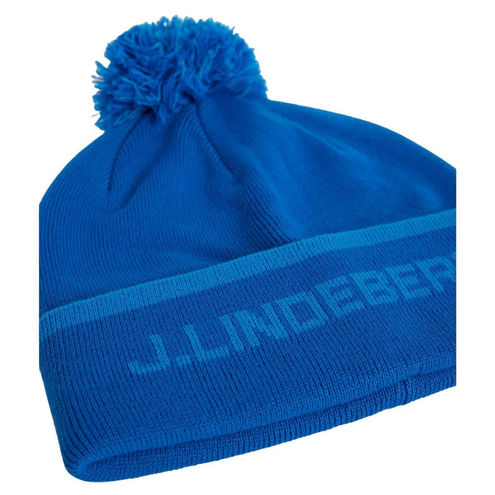 J.Lindeberg Stripe Golf Beanie Nautical Blue - FW24