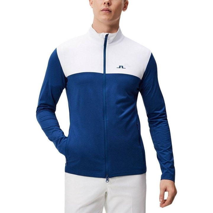 J.Lindeberg Banks Mid Layer Golf Jacket Estate Blue - SS24