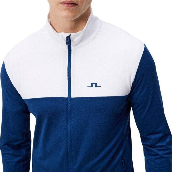 J.Lindeberg Banks Mid Layer Golf Jacket Estate Blue - SS24