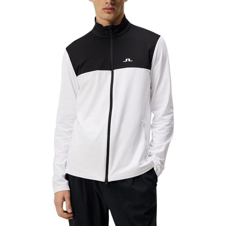 J.Lindeberg Banks Mid Layer Golf Jacket White - SS24