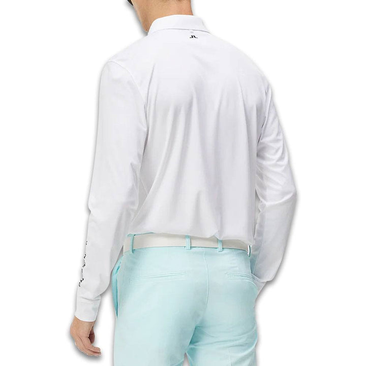 J.Lindeberg Tour Tech Longsleeve Golf Polo White - SS24