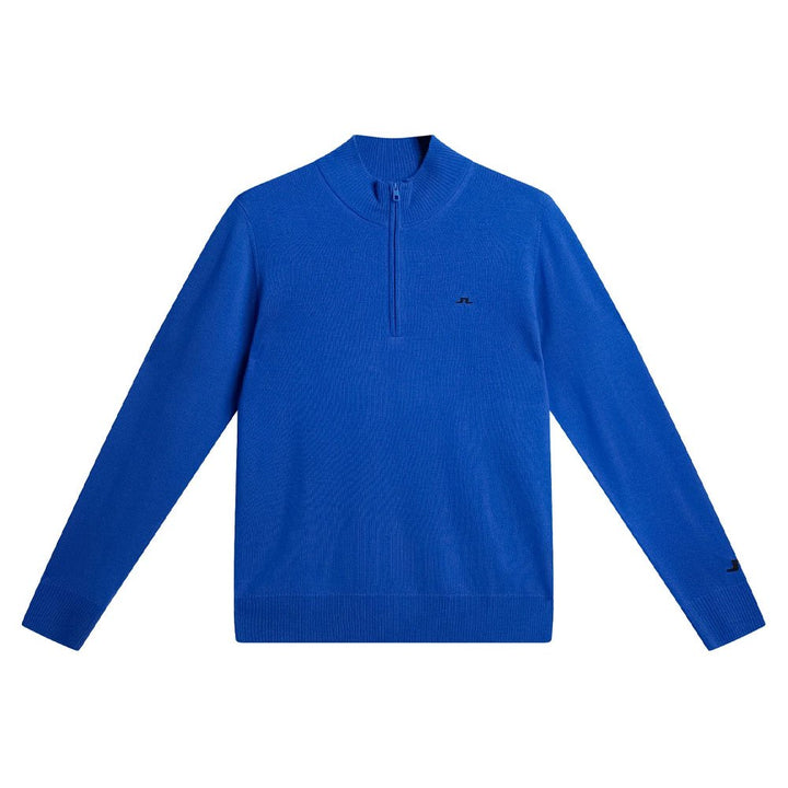 J.Lindeberg Kian Zipped Golf Pullover Nautical Blue - SS24