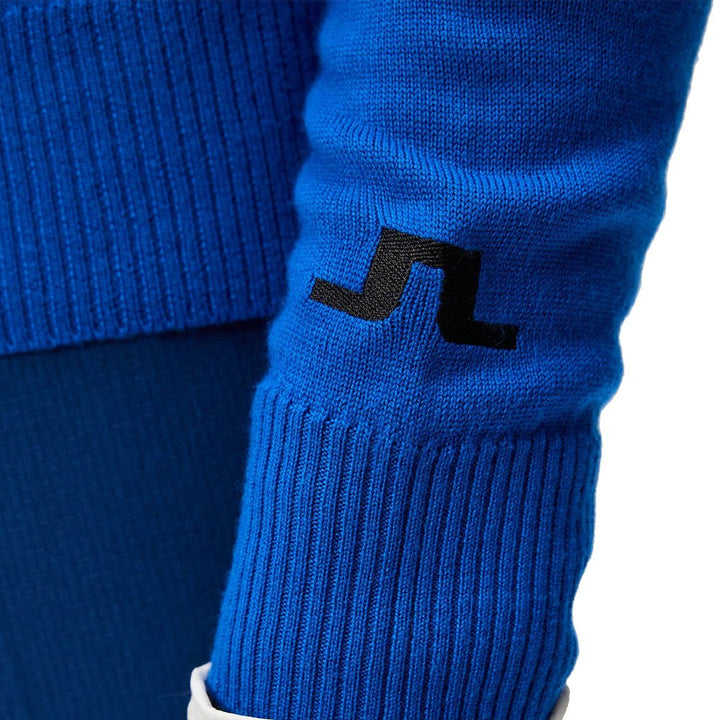 J.Lindeberg Kian Zipped Golf Pullover Nautical Blue - SS24