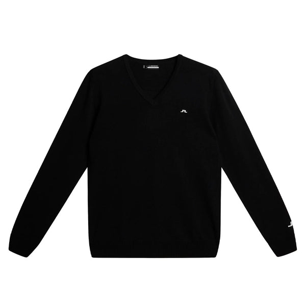 J.Lindeberg Lymann Knitted Golf Sweater Black - SS23