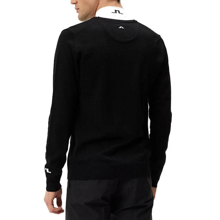 J.Lindeberg Lymann Knitted Golf Sweater Black - SS23