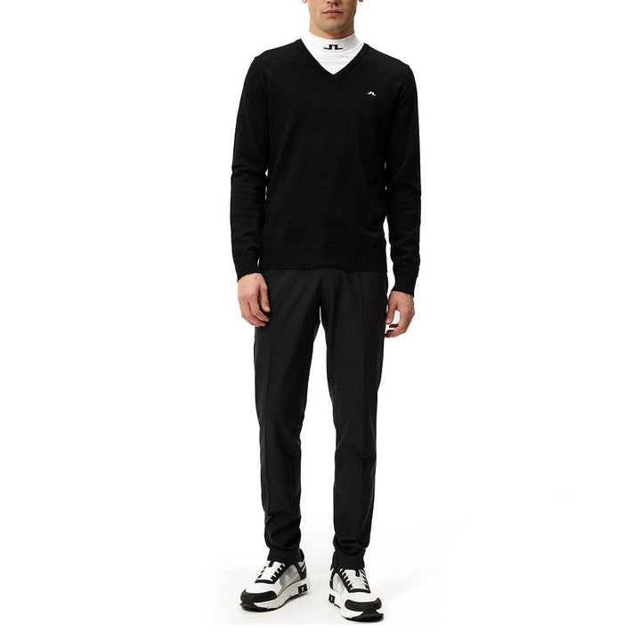 J.Lindeberg Lymann Knitted Golf Sweater Black - SS23