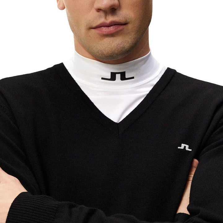J.Lindeberg Lymann Knitted Golf Sweater Black - SS23