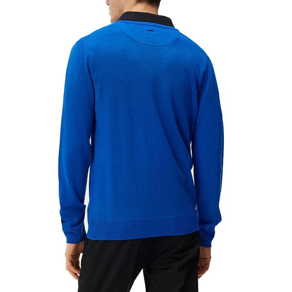 J.Lindeberg Lymann Knitted Golf Sweater Nautical Blue - SS23