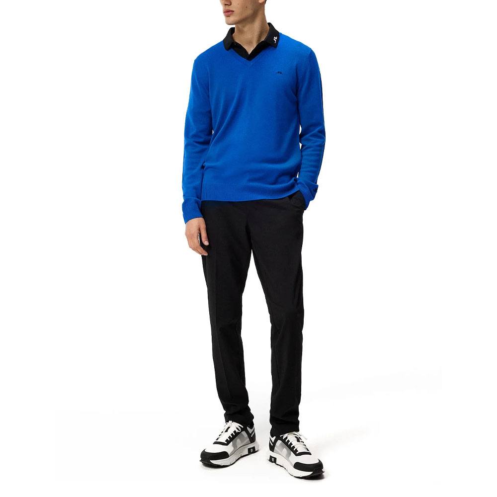 J.Lindeberg Lymann Knitted Golf Sweater Nautical Blue - SS23