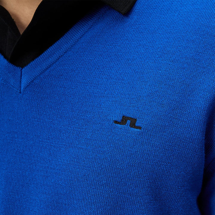 J.Lindeberg Lymann Knitted Golf Sweater Nautical Blue - SS23