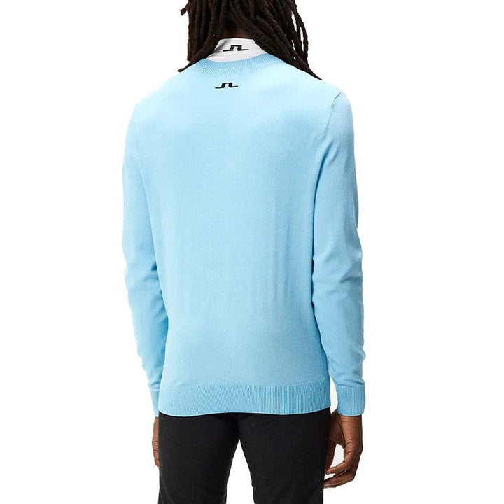 J.Lindeberg Gus Knitted Golf Sweater Baltic Sea - SS24