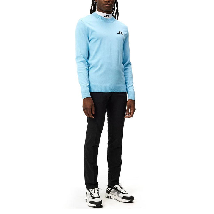 J.Lindeberg Gus Knitted Golf Sweater Baltic Sea - SS24