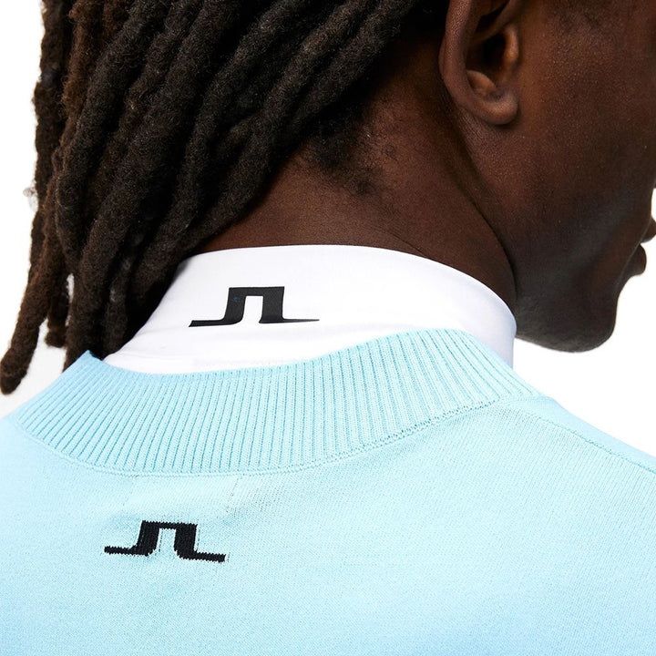 J.Lindeberg Gus Knitted Golf Sweater Baltic Sea - SS24