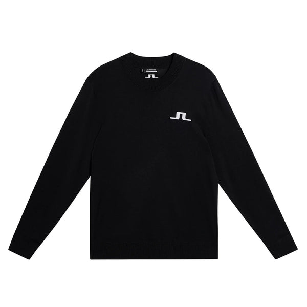 J.Lindeberg Gus Knitted Golf Sweater Black - SS24