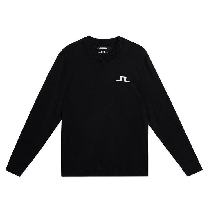 J.Lindeberg Gus Knitted Golf Sweater Black - SS24