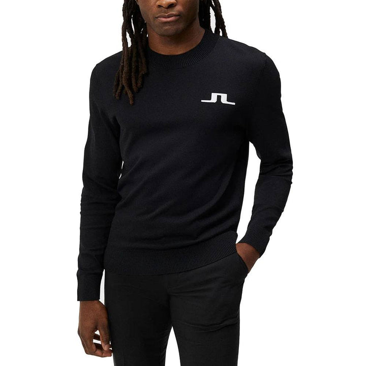 J.Lindeberg Gus Knitted Golf Sweater Black - SS24