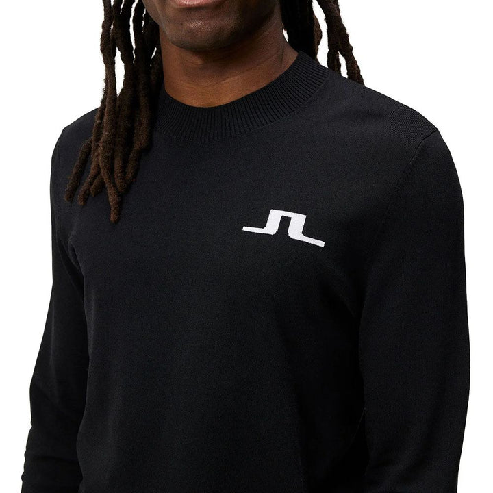 J.Lindeberg Gus Knitted Golf Sweater Black - SS24