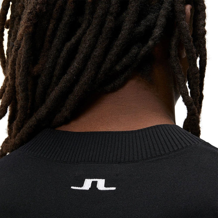 J.Lindeberg Gus Knitted Golf Sweater Black - SS24