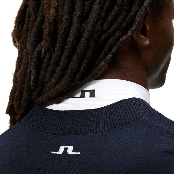 J.Lindeberg Gus Knitted Golf Sweater JL Navy - SS24