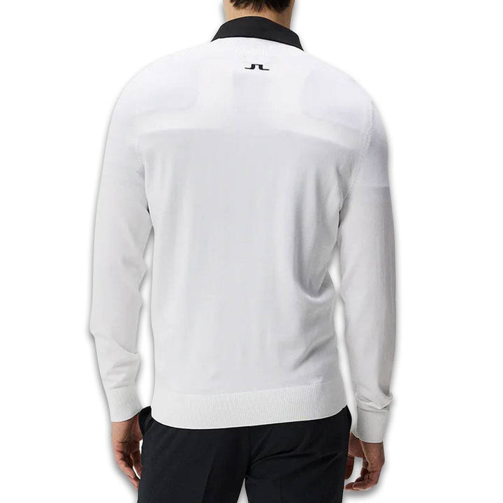J.Lindeberg Gus Knitted Golf Sweater White - SS24