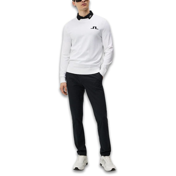 J.Lindeberg Gus Knitted Golf Sweater White - SS24