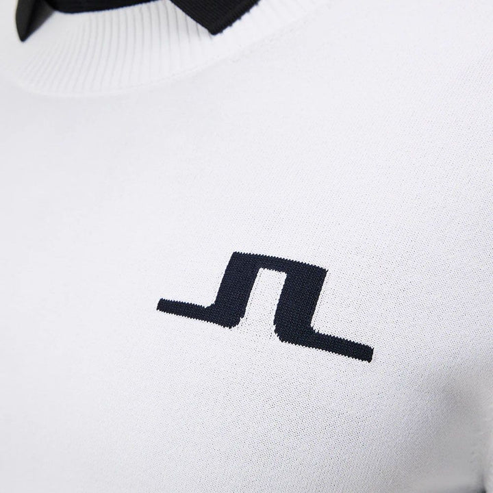 J.Lindeberg Gus Knitted Golf Sweater White - SS24
