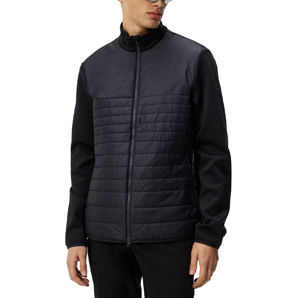 J.Lindeberg Martino Quilt Hybrid Golf Jacket Black - SS24