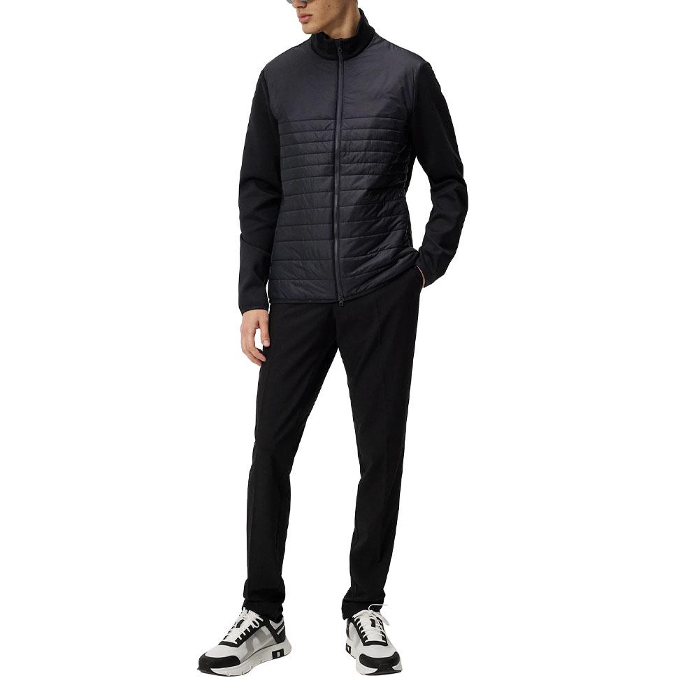 J.Lindeberg Martino Quilt Hybrid Golf Jacket Black - SS24