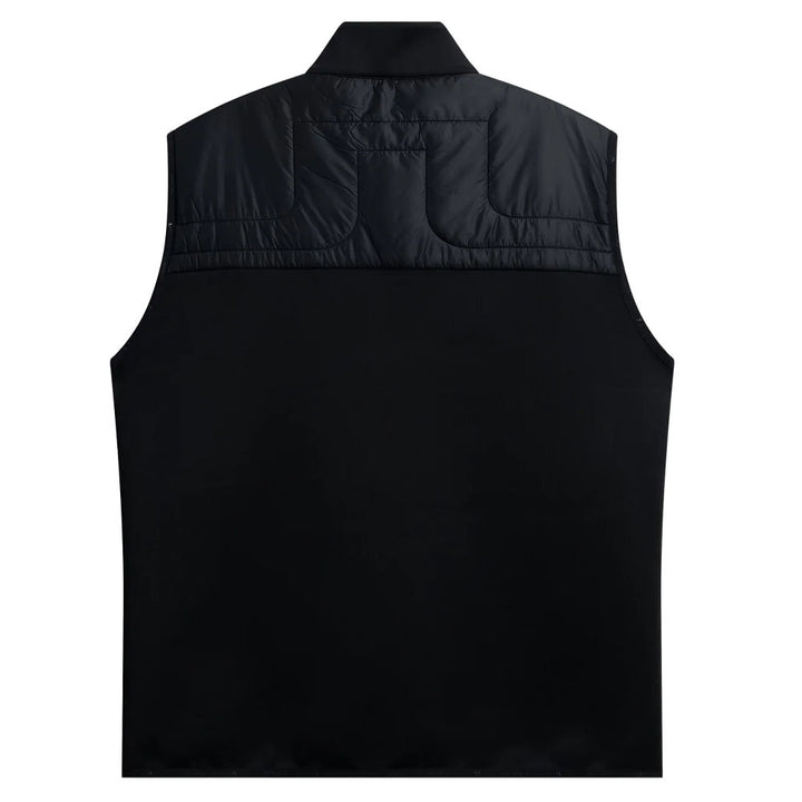 J.Lindeberg Martino Quilt Hybrid Golf Vest Black - SS24