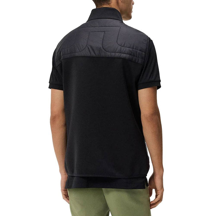 J.Lindeberg Martino Quilt Hybrid Golf Vest Black - SS24