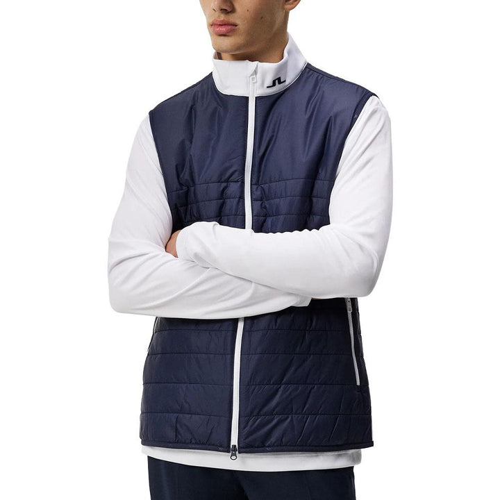 J.Lindeberg Martino Quilt Hybrid Golf Vest JL Navy - SS24