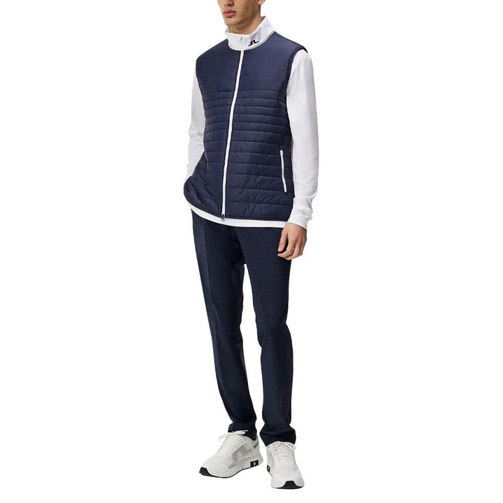 J.Lindeberg Martino Quilt Hybrid Golf Vest JL Navy - SS24