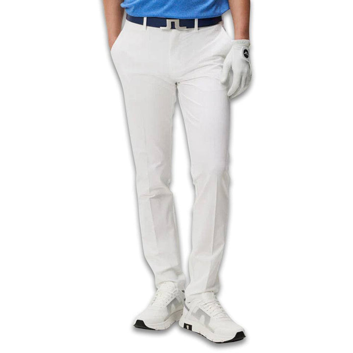 J.Lindeberg Sands Jacquard Golf Pants White - SS24