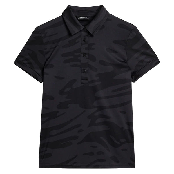 J.Lindeberg Alaya Jacquard Golf Polo Neptune Jacquard Black - SS24 Women