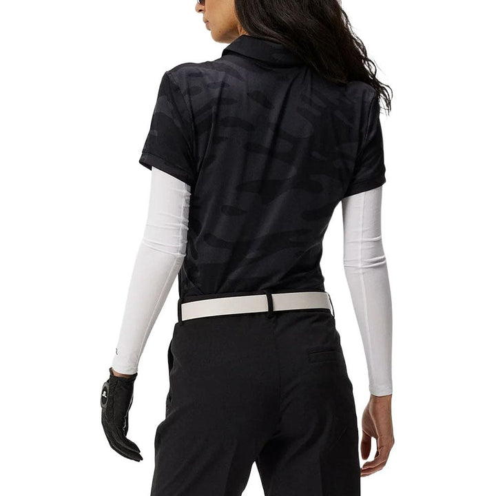 J.Lindeberg Alaya Jacquard Golf Polo Neptune Jacquard Black - SS24 Women