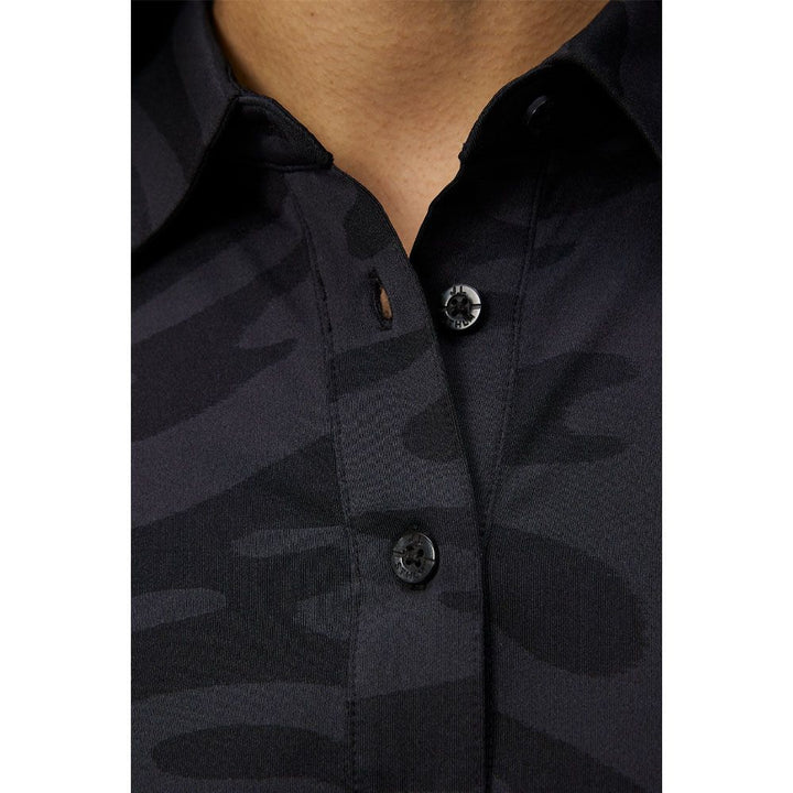J.Lindeberg Alaya Jacquard Golf Polo Neptune Jacquard Black - SS24 Women
