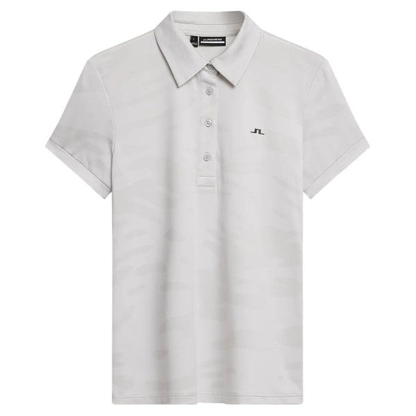 J.Lindeberg Alaya Jacquard Golf Polo Neptune Jacquard Light Gray - SS24 Women